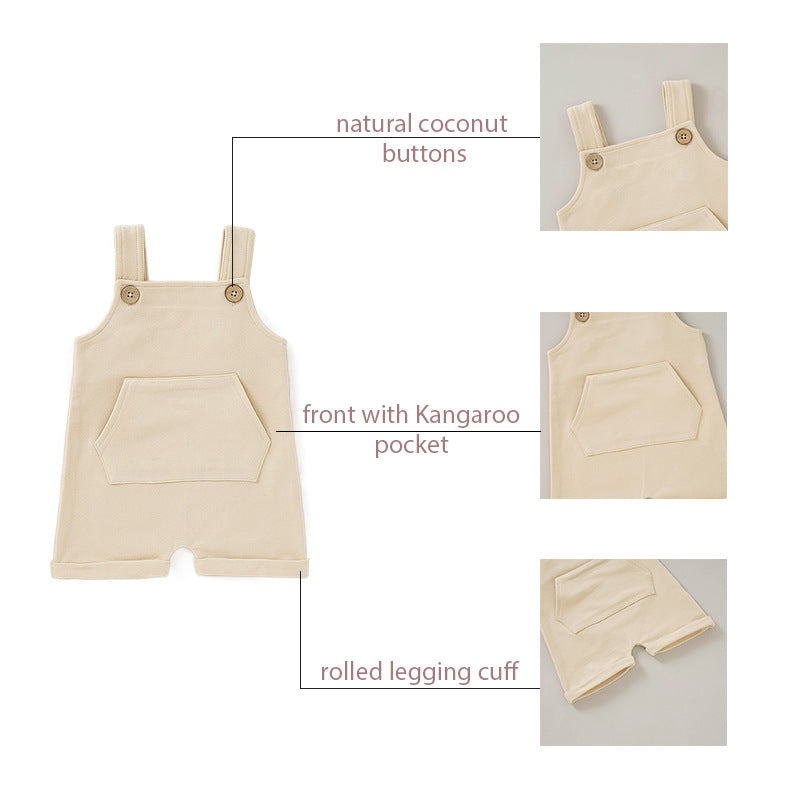 Foreign Trade Children's Straps Sweatshirt Children's Pants Organic Cotton Pants Baby Straps Pants Ins Wind Baby Straps
