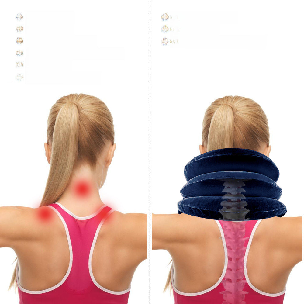 Cross-Border Domestic Cervical Vertebra Retractor Inflatable Cervical Vertebra Stretcher Thickened Travel Neck Protection Inflatable Pillow Neck Brace Source