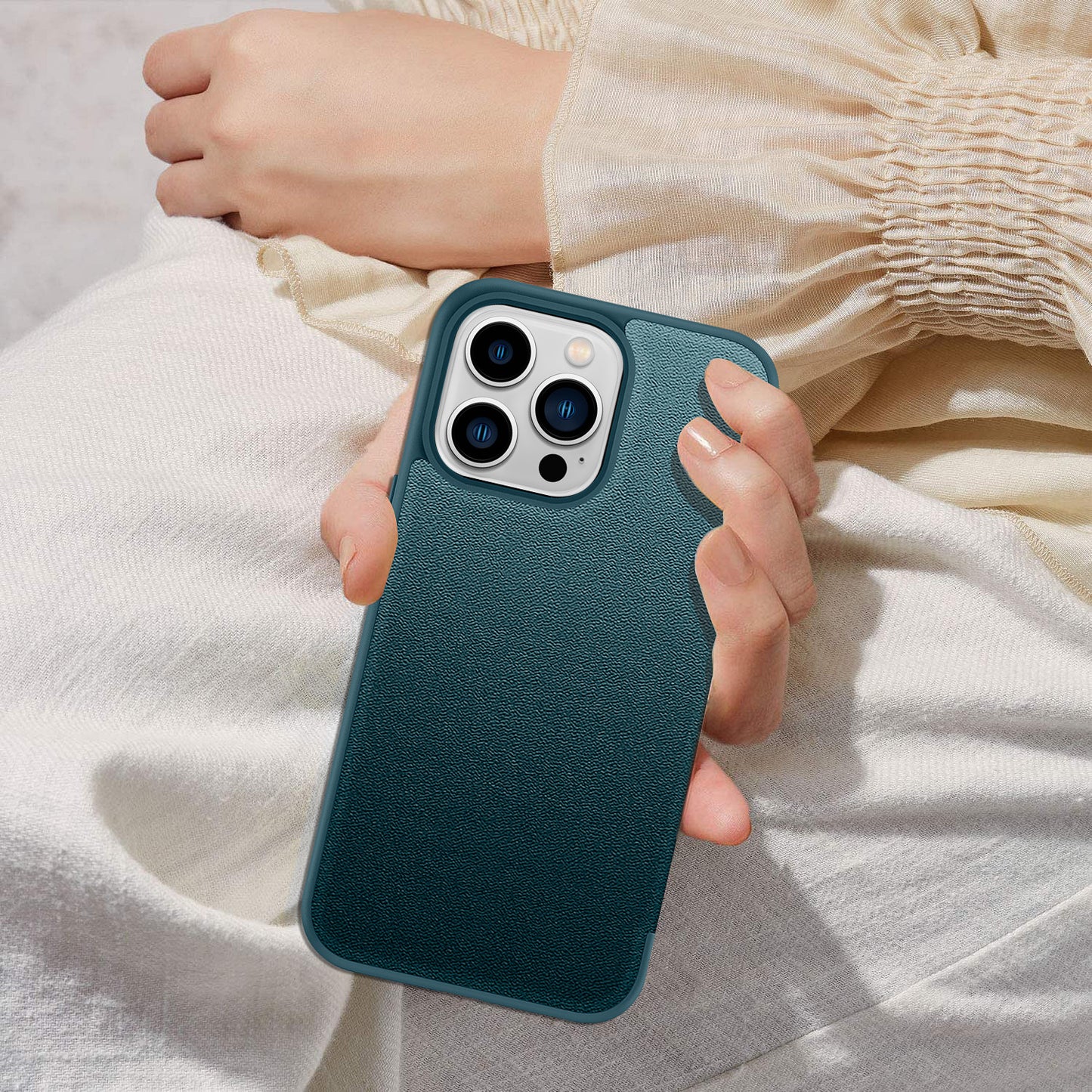 For IPhone16promax Plain Leather Flip Phone Case Apple 15 Protective Leather Case 14 Foreign Trade Wholesale 13