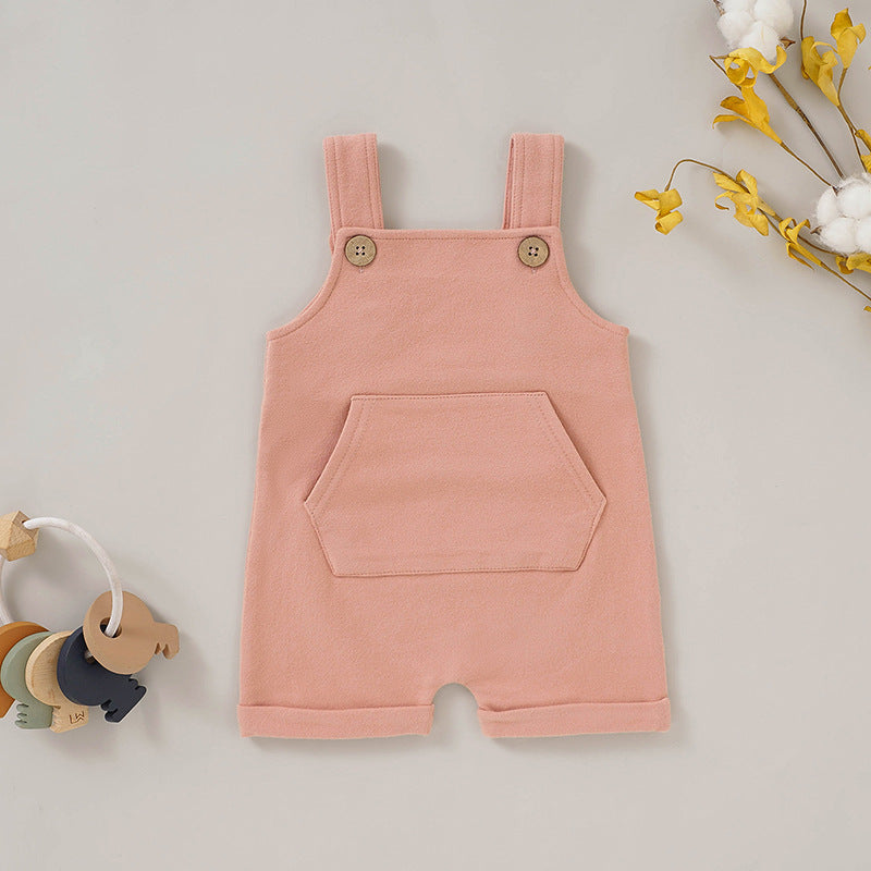 Foreign Trade Children's Straps Sweatshirt Children's Pants Organic Cotton Pants Baby Straps Pants Ins Wind Baby Straps