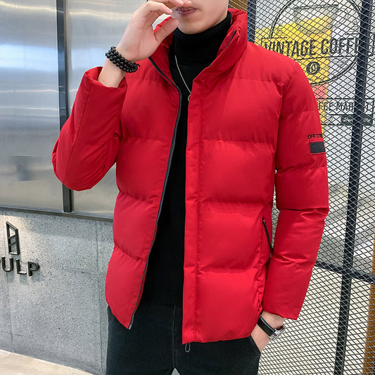 Autumn And Winter Loose Youth Cotton-padded Coat Solid Color Winter Cotton-padded Coat Warm Cotton-padded Coat For Male Students