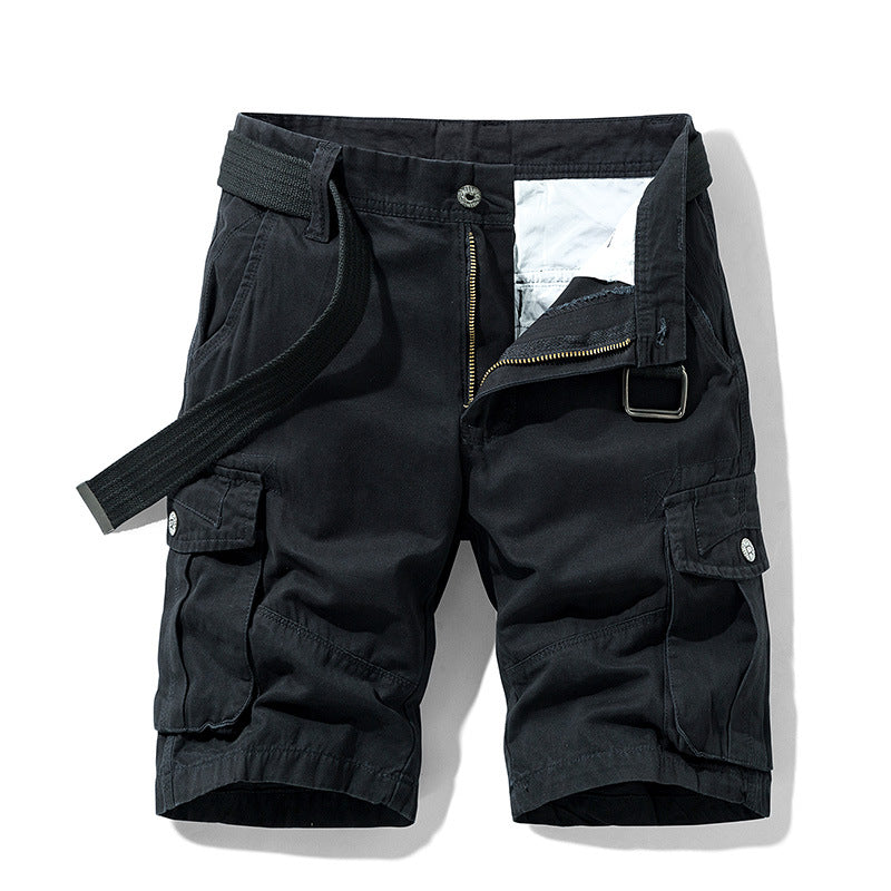 Summer Casual Shorts Men's Trendy Summer Loose Tooling Cotton Pants
