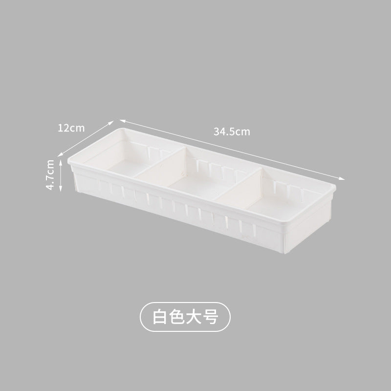 Drawer Classification Storage Box Kitchen Tableware Compartment Box Multi-functional Stationery Sundries Sorting Box Transparent Plastic Partition