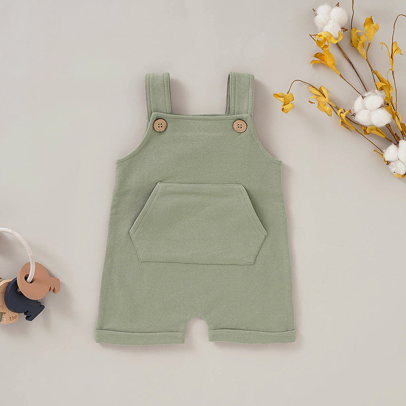 Foreign Trade Children's Straps Sweatshirt Children's Pants Organic Cotton Pants Baby Straps Pants Ins Wind Baby Straps