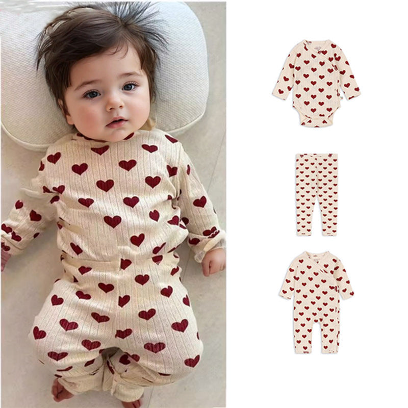Baby's Long Sleeve Bag Fart Clothes 2025 Spring And Summer Denmark KS Same Love Newborn Body Clothes Baby's Home Climbing Clothes