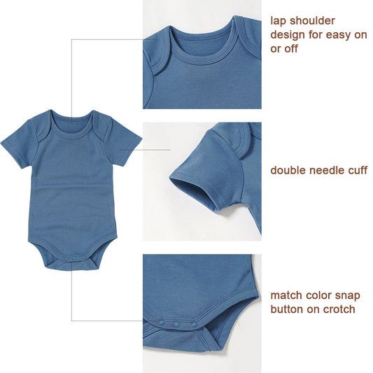 Cross-border Selling Foreign Trade Climbing Clothing GOTS Certification Organic Cotton Baby Jumpsuit Climbing Clothing Baby Bag Fart Clothing