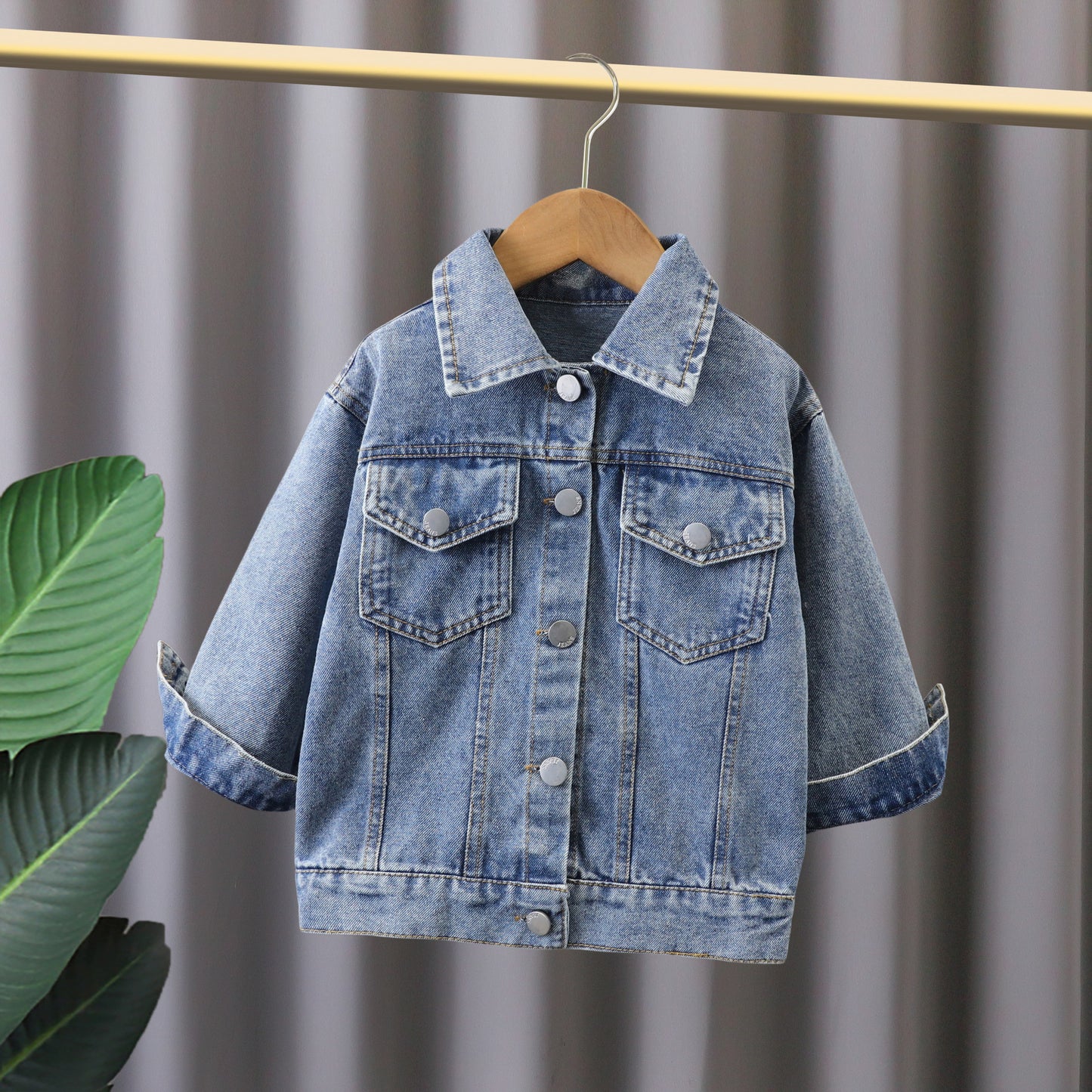 Girls' Denim Coat 2024 New Style Baby Girls' Clothes Western Style Spring And Autumn Clothes Baby Children's Autumn Coat Foreign Trade