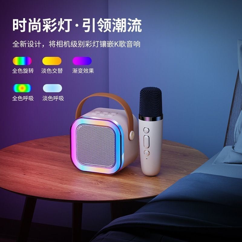 K12 Bluetooth Speaker Microphone Integrated Outdoor Live Home K Song With Microphone Bluetooth Audio