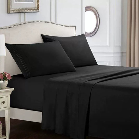 Hotel Cooling Bed Sheet 4 Sets Bedsheet Cover Queen/Double