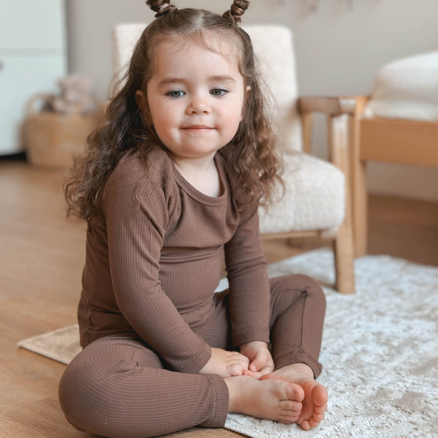 Children's Pajamas For Boys And Girls Autumn Clothes Class A Round Neck Solid Color Skin-Friendly Underwear Suit Baby's Soft Long-Sleeved Home Clothes
