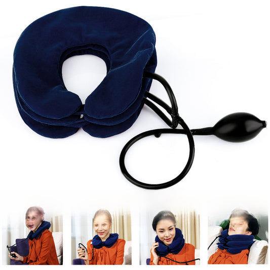 Cross-Border Domestic Cervical Vertebra Retractor Inflatable Cervical Vertebra Stretcher Thickened Travel Neck Protection Inflatable Pillow Neck Brace Source
