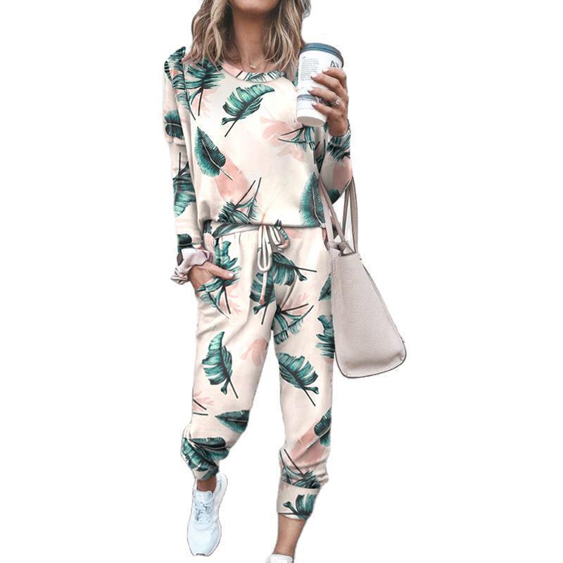 Clothing Loose Printed Long-sleeved Casual Suit