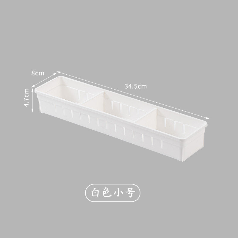 Drawer Classification Storage Box Kitchen Tableware Compartment Box Multi-functional Stationery Sundries Sorting Box Transparent Plastic Partition