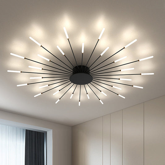 Zhongshan Lamps Simple Living Room Lamp Ceiling Lamp Hall High-class Restaurant Bedroom Vortex Fireworks LED Ceiling Lamp