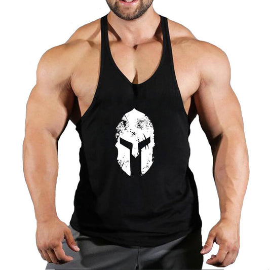 Fitness Men's Loose Sports Waistcoat Sleeveless I-shaped Hurdle Training Clothes Thin Strap Vest