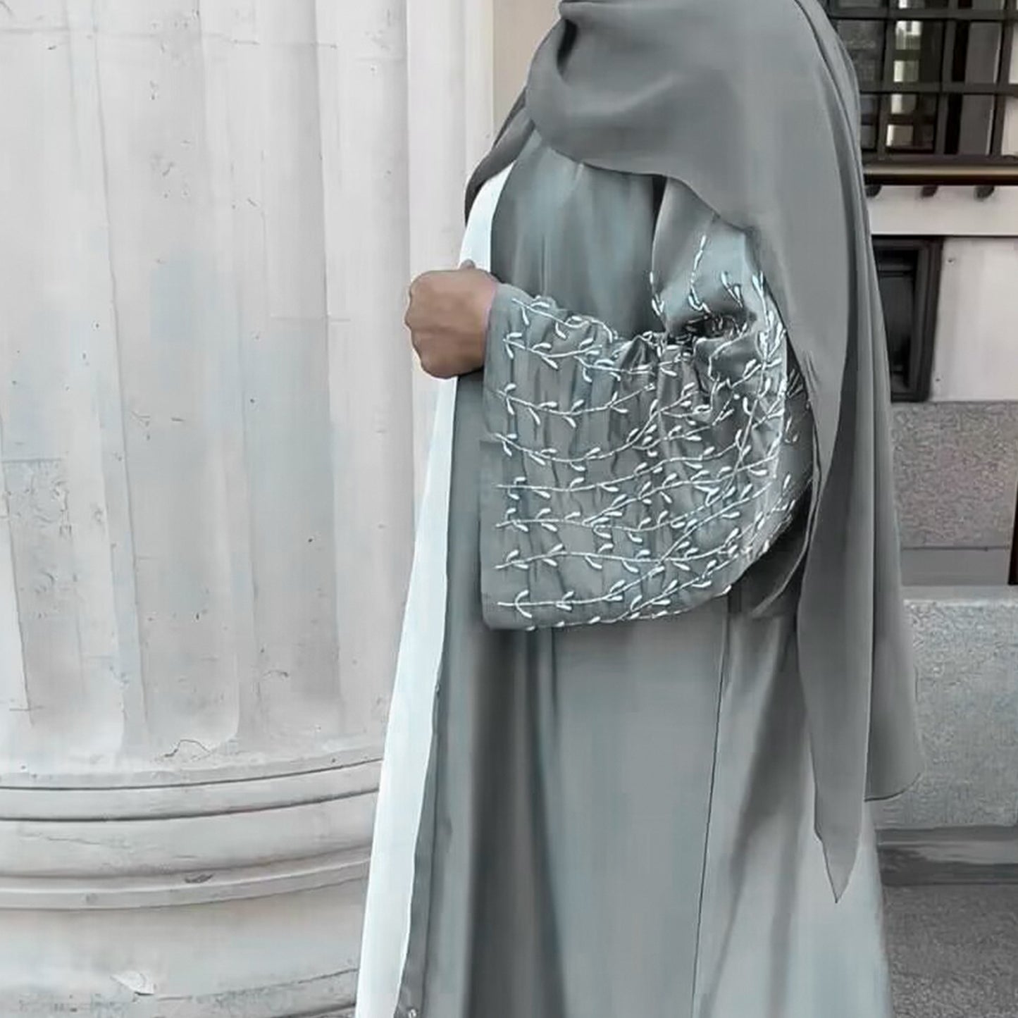 Party Daily Solid Color Handmade Beading Dress Robe LR612