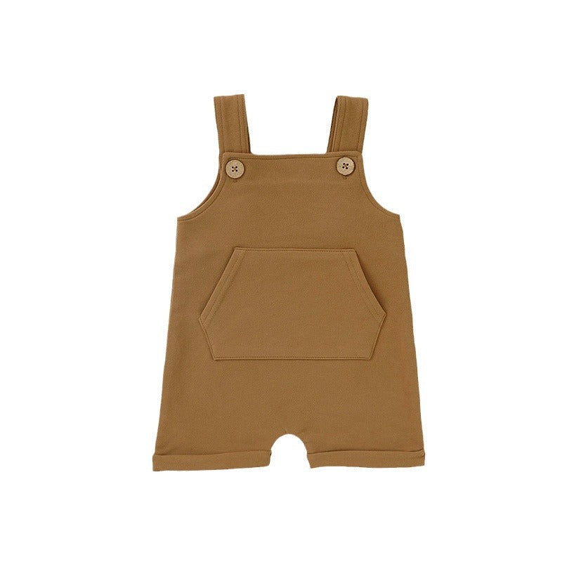 Foreign Trade Children's Straps Sweatshirt Children's Pants Organic Cotton Pants Baby Straps Pants Ins Wind Baby Straps