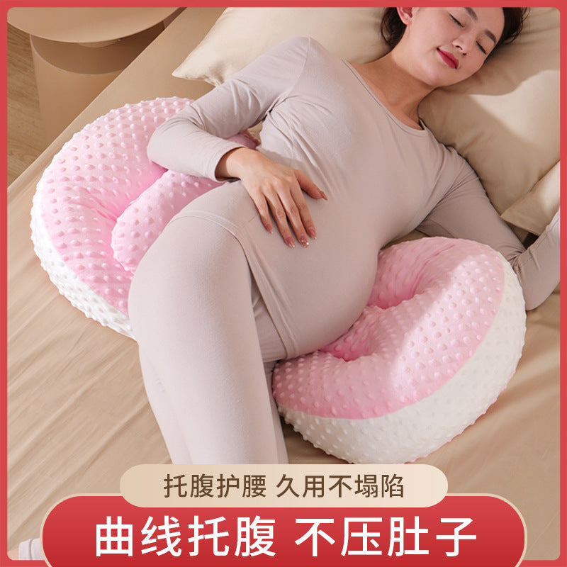Maternity Pillow Waist Support Side Sleeping Pillow Multifunctional U-shaped Pillow Sleeping Supplies Pillow Belly Support Side Sleeping Pillow Sleeping Cushion Polyester Cotton