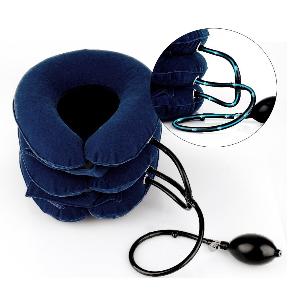 Cross-Border Domestic Cervical Vertebra Retractor Inflatable Cervical Vertebra Stretcher Thickened Travel Neck Protection Inflatable Pillow Neck Brace Source