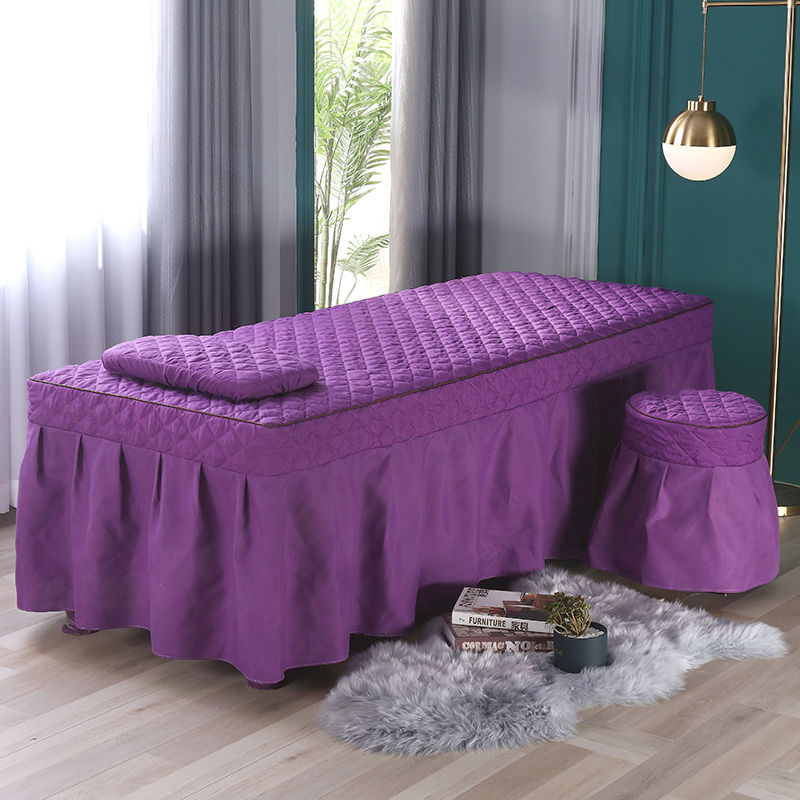 F1w New Beauty Bed Cover Single Piece With Holes Beauty Salon Bed Cover Massage Massage Foot Massage Bath Hospital Bed Skirt Can Be Used