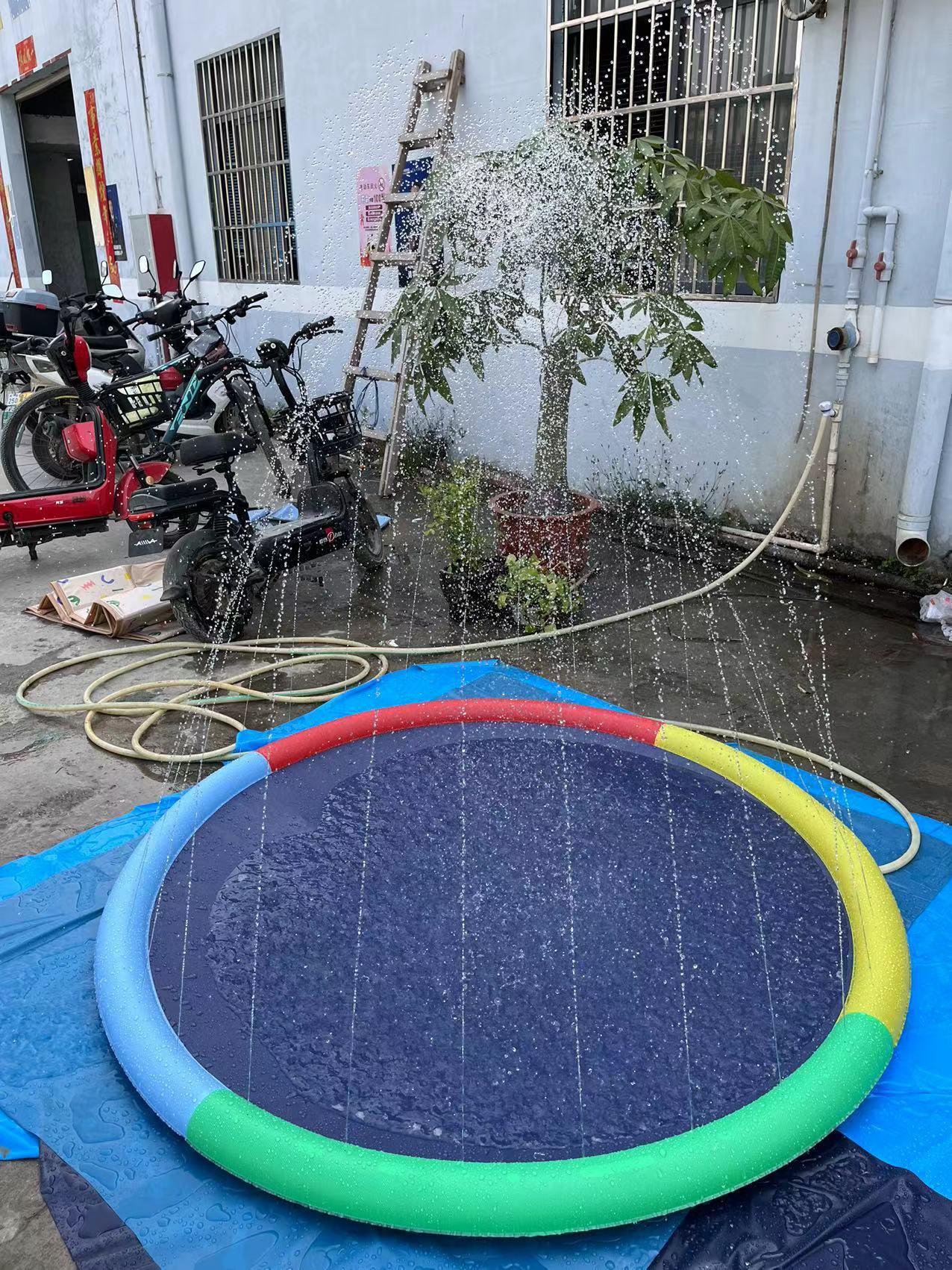 Pvc Dog Water Spray Pad 100 150 170 200cm Thick Water Spray Pad