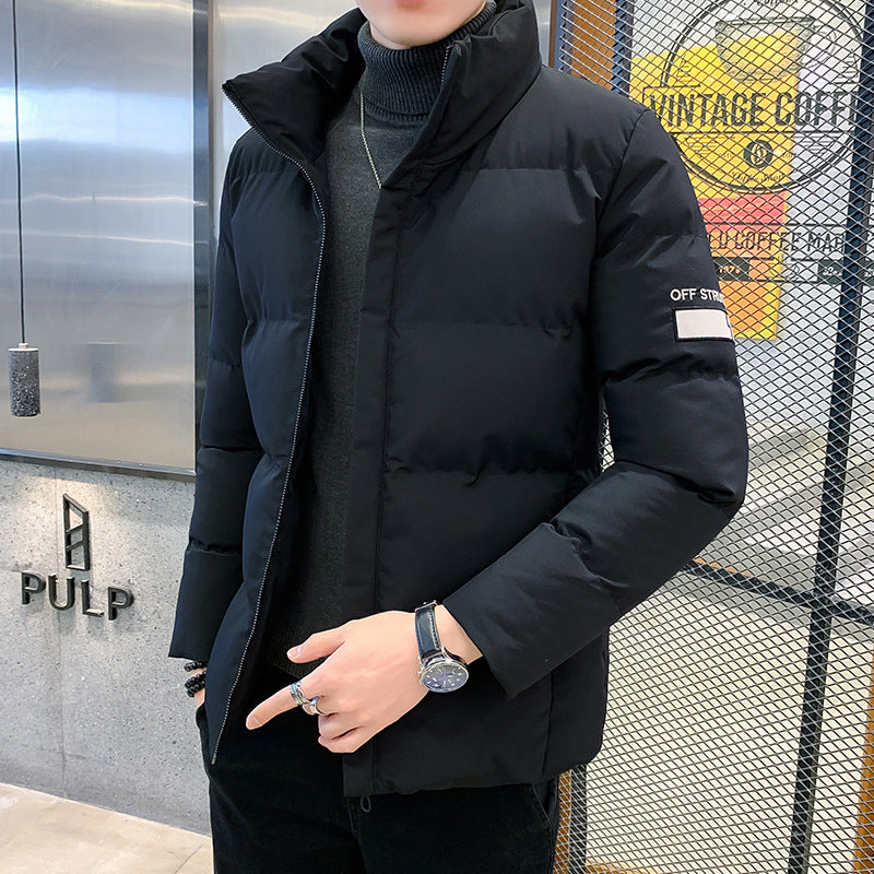 Autumn And Winter Loose Youth Cotton-padded Coat Solid Color Winter Cotton-padded Coat Warm Cotton-padded Coat For Male Students