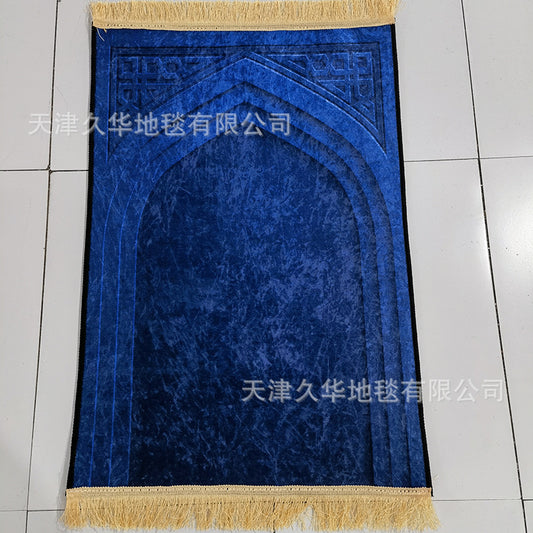 Square Gold Diamond Fleece Printed Worry Blanket Adult Worry Mat Home Prayer Mat Prayer Mat Carpet