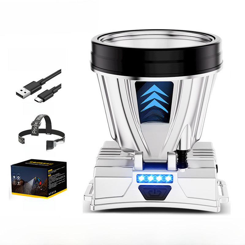 Explosions Strong Light Head Lamp Big Light Cup Outdoor Maintenance Emergency Long Endurance Wearing Miner's Lamp Led Electric Fishing Lamp
