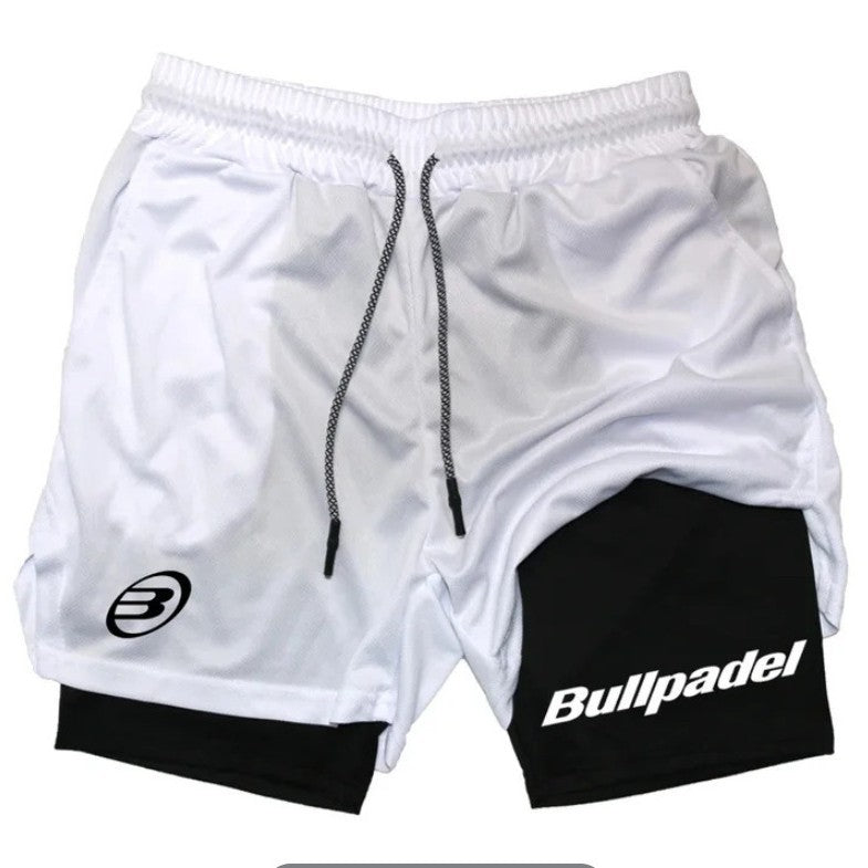 Europe And The United States Cross-border Hot Animation Printing Trend Sports Shorts Stretch Breathable Fitness Double-layer Five-point Shorts