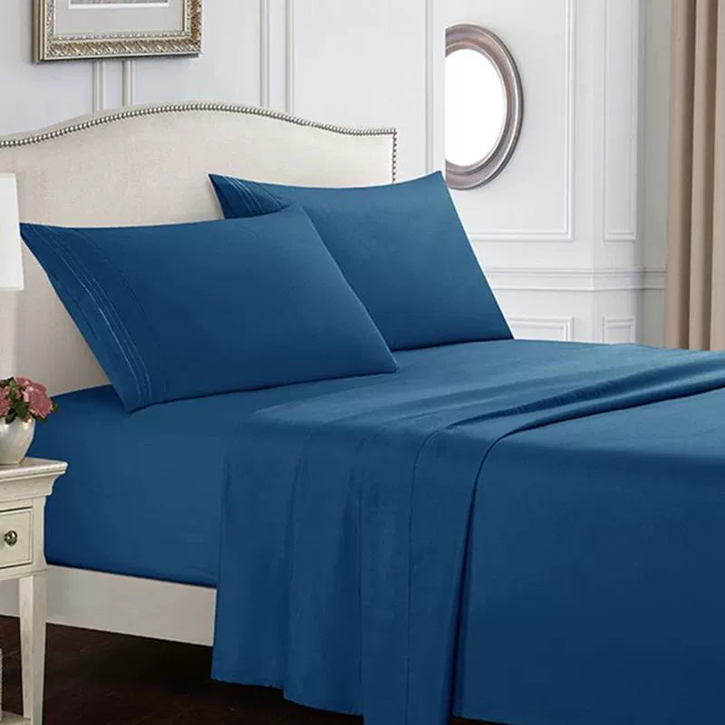 Hotel Cooling Bed Sheet 4 Sets Bedsheet Cover Queen/Double