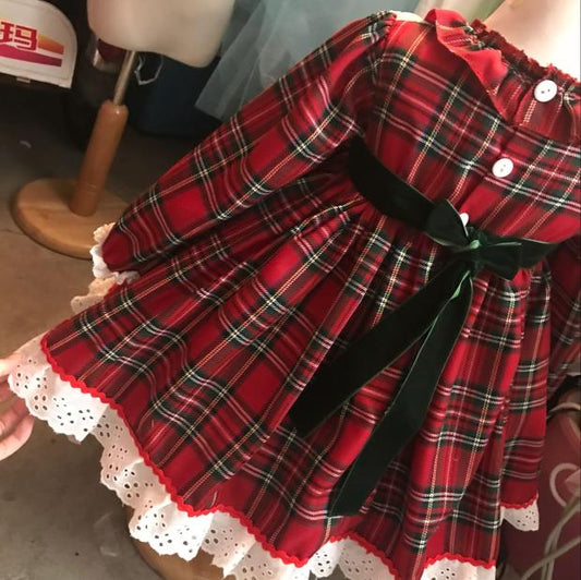 Dream Catcher Red Plaid Antique Skirt Girls Princess Skirt Custom Order