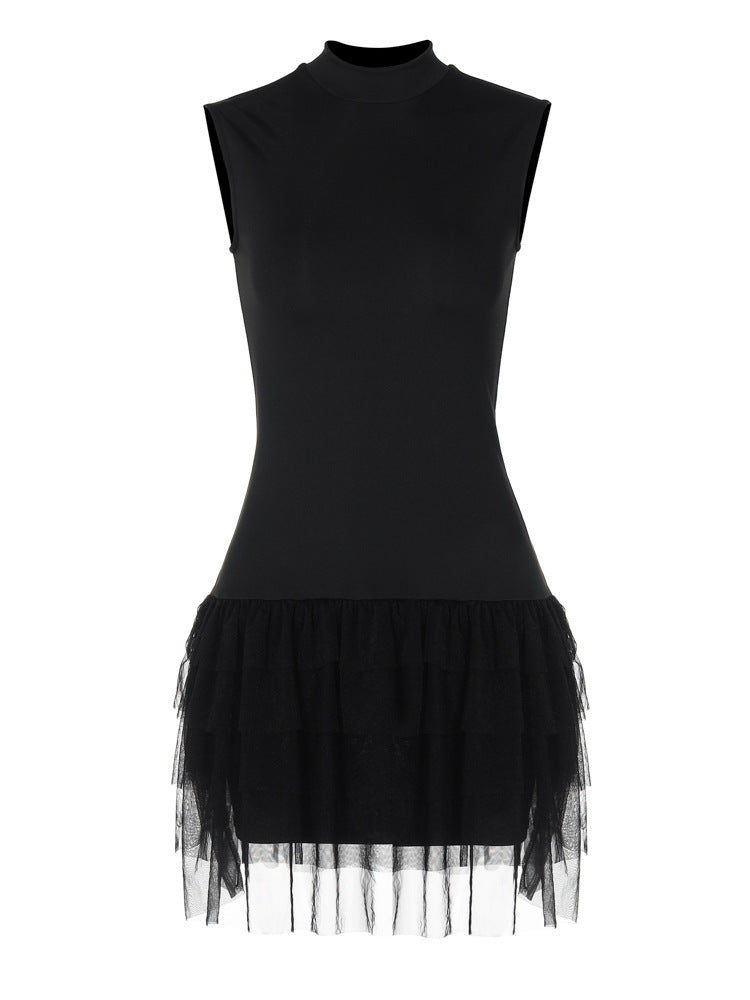 Women's Fashion Solid Color Stitching Dress