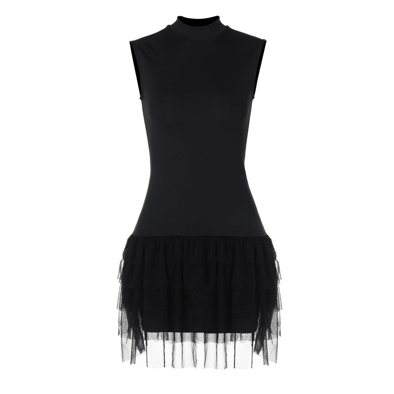 Women's Fashion Solid Color Stitching Dress