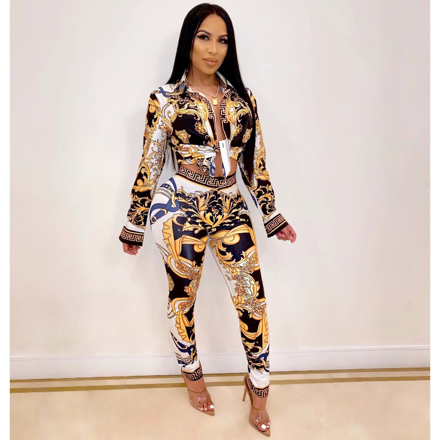 Women's Digital Printing Two-piece Suit
