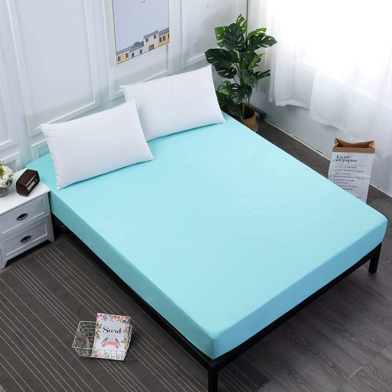 Solid Color Brushed Bed Sheet Shrimp Peel Non-balling Bed Bag Non-fading Cleaning Pad Mattress Protector