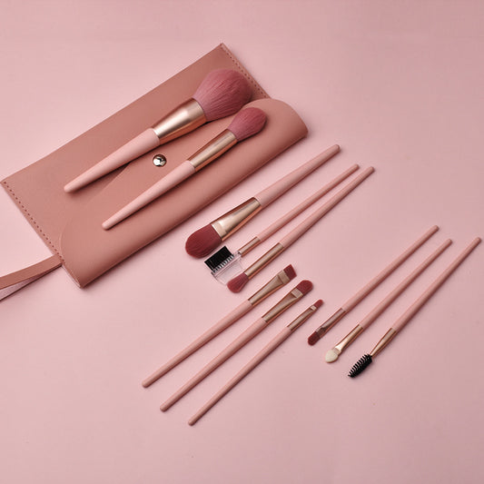 Girly Heart Nude Pink 7pcs 12pcs Makeup Brush Set
