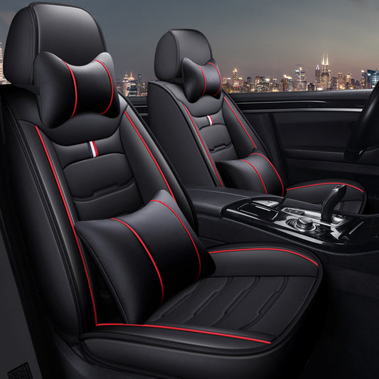 Foreign Trade Wholesale Car Seat Cushion Leather Seat Cushion Full Set Of Four Seasons Universal New Seat Cover Fully Enclosed Seat Cover