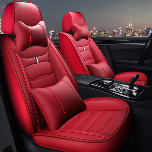 Foreign Trade Wholesale Car Seat Cushion Leather Seat Cushion Full Set Of Four Seasons Universal New Seat Cover Fully Enclosed Seat Cover