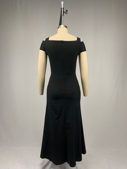 V-Neck Sexy Off-The-Shoulder Split Party Dress. WAS £30 NOW £18.99.