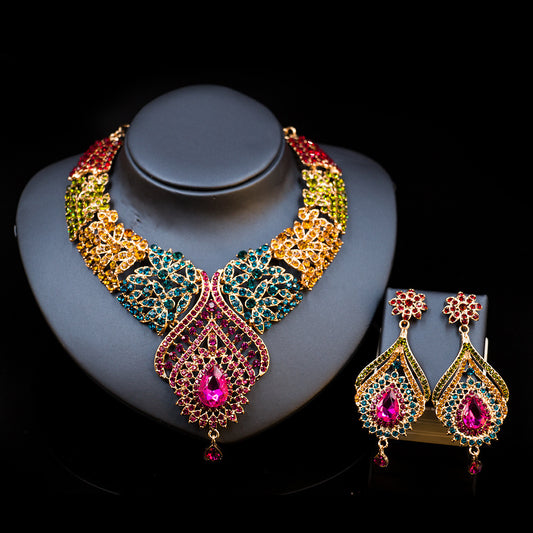 Stained Glass Crystal Banquet Bridal Two-piece Set