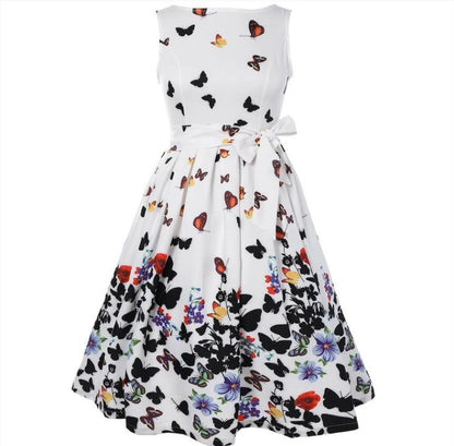Sleeveless printed dress