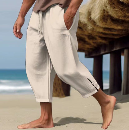 Men's Linen Multi-pocket Loose Casual Working Pants