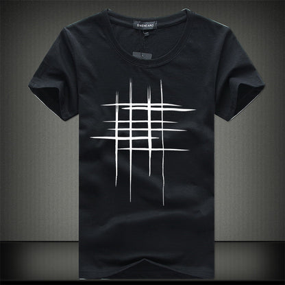 Summer Men&#039;s Large Size Short-sleeved T-shirt Cotton Half Sleeve Loose Large Size Base Shirt For Teenagers And Students