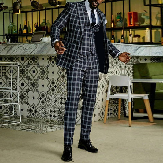 Men's Casual Check Top Pants Two Piece Set. WAS £80 NOW £49.99 ONLY.