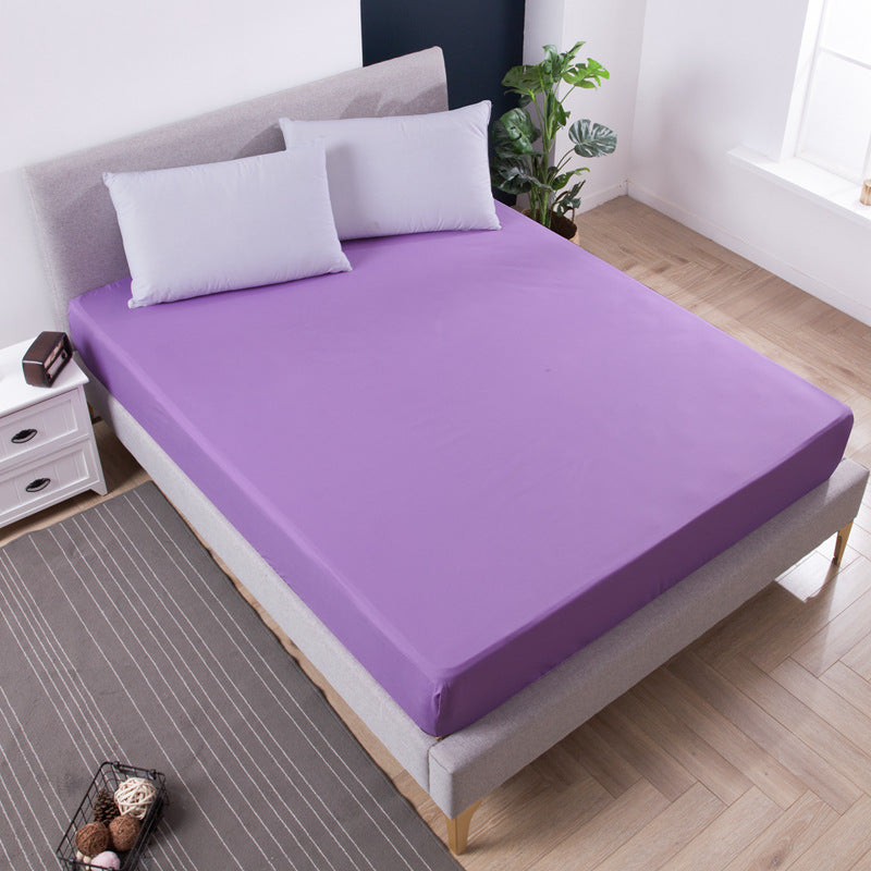 Solid Color Brushed Bed Sheet Shrimp Peel Non-balling Bed Bag Non-fading Cleaning Pad Mattress Protector