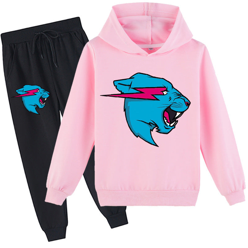 Mr. Beast Lightning Cat Jogger and Hoodie Set