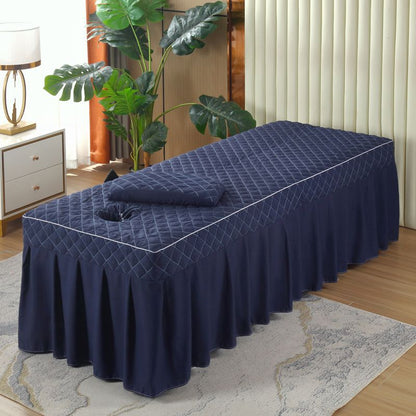 F1w New Beauty Bed Cover Single Piece With Holes Beauty Salon Bed Cover Massage Massage Foot Massage Bath Hospital Bed Skirt Can Be Used