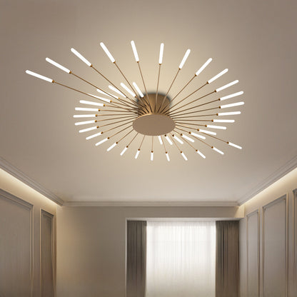 Zhongshan Lamps Simple Living Room Lamp Ceiling Lamp Hall High-class Restaurant Bedroom Vortex Fireworks LED Ceiling Lamp