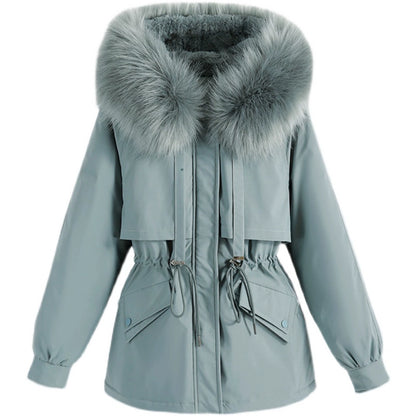 Parker Women&#039;s Cotton-padded Jacket 23 Winter New Style Plus Velvet Thickened Cotton-padded Jacket Korean Version Small Short Down-padded Jacket