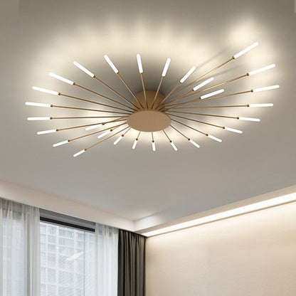 Zhongshan Lamps Simple Living Room Lamp Ceiling Lamp Hall High-class Restaurant Bedroom Vortex Fireworks LED Ceiling Lamp